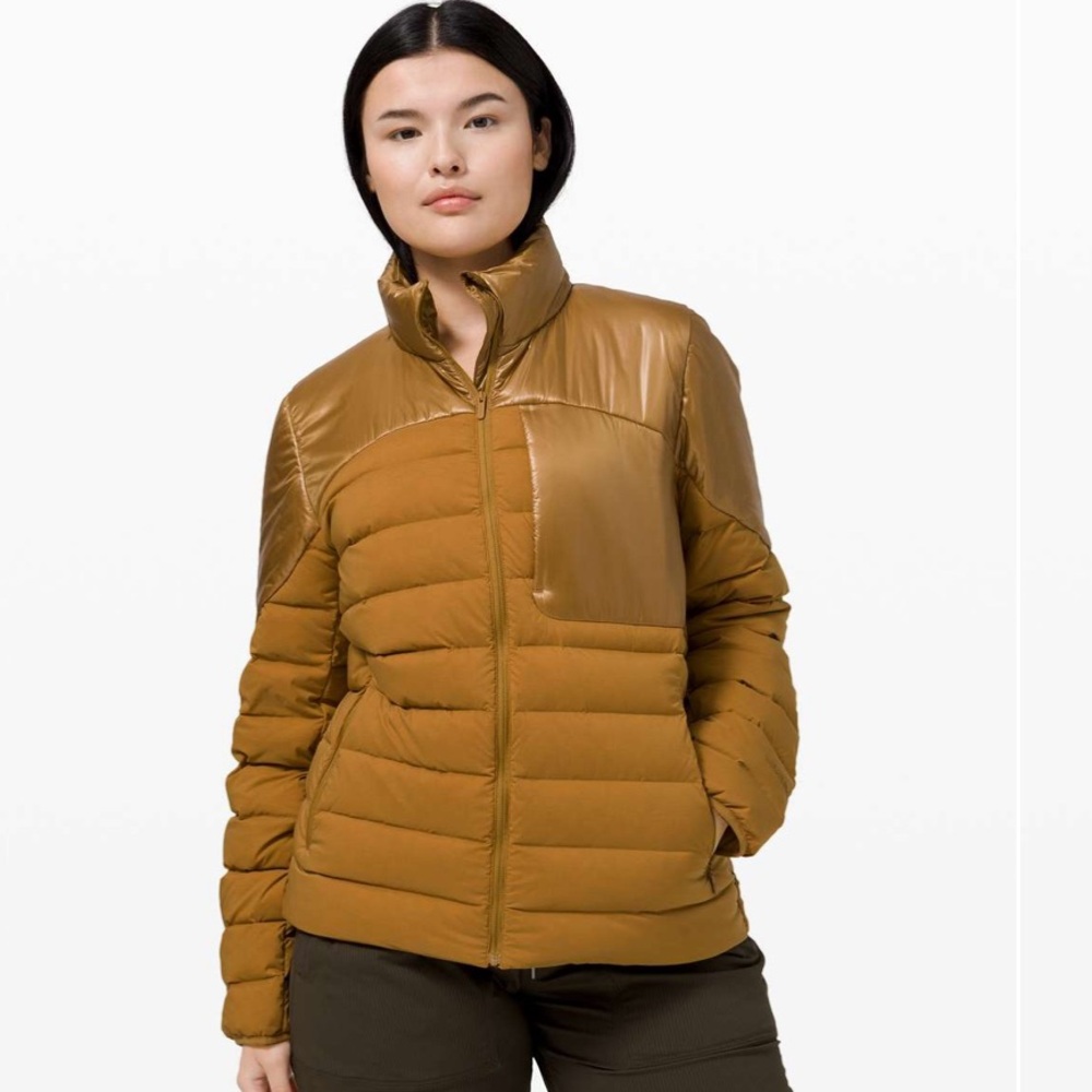NWOT Lululemon Navigation Stretch Down Jacket In Spiced Bronze. Size: 2 - Picture 15 of 15